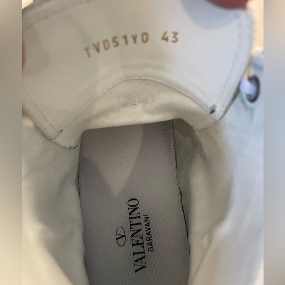 Valentino high top white and black sneaker Sz 43 - Picture 9 of 9